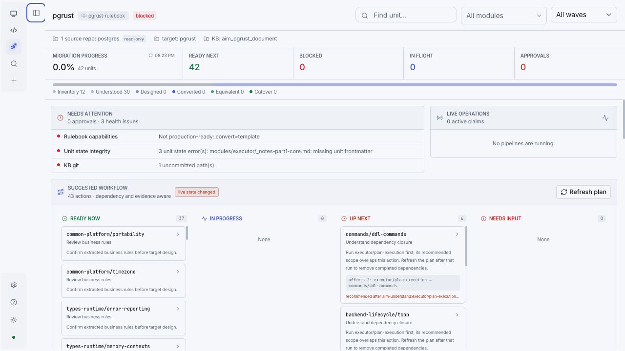 EvoFlux AIM migration overview
